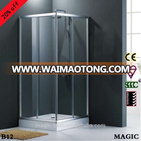 Square style sliding door shower room B12