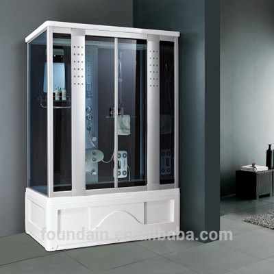 Luxury rectangle big size glass steam shower cabin